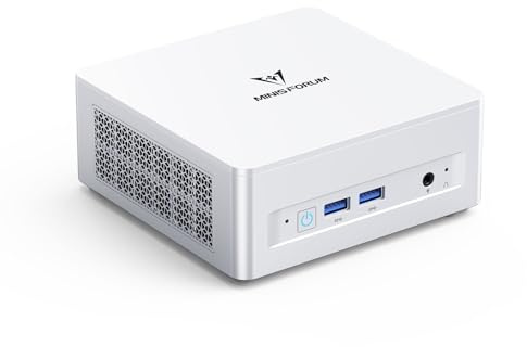 MINIS FORUM UM880 Plus Mini PC mit AMD Ryzen 7 8845HS(8C/16T, bis zu 5.1GHz),Mini Computer Radeon 780M Grafik 32GB DDR5 1TB PCIe4.0 SSD,OCuLink,5xUSB Port,Triple Display mit HDMI+DP+USB4,Wifi6e