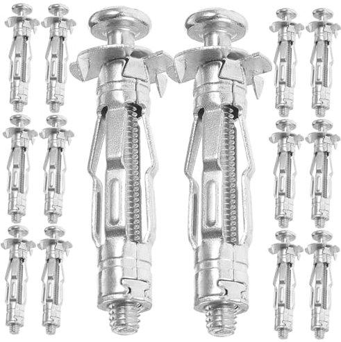 TOPBATHY 30 Pezzi Dadi Di Presa Per Parete Cava Bulloni Per Cartongesso Ancore a Parete Cave Tasselli a Muro Per Cartongesso Ancora Fermo Delle Ancore Acciaio Galvanizzato Silver