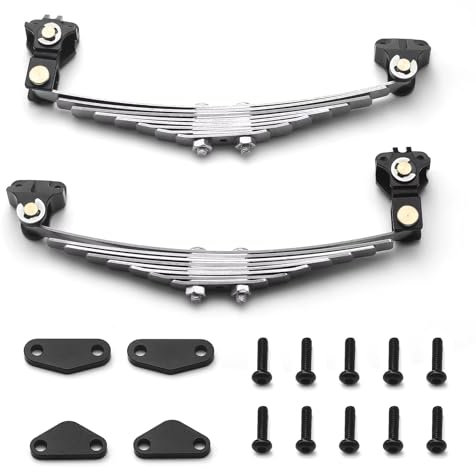 YONMFRDS RC Car DIY Parts For Tamiya For Scania 770S 1/14 2pcs Metal Suspension For Spring Plate Front Rear For Leaf For Spring Hanger RC Dump Truck Car(A)
