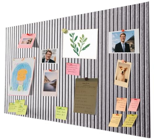 40x60 cm Pinnwand Groß Selbstklebend – Dekorative Pinnwand aus Filz, Pinwand Korktafel, Faltbare Fototafel, Memoboard Vision Board für Büro, Zuhause & kinderzimmer