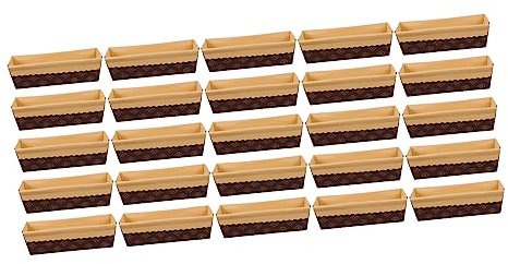 Cabilock 25Pièces Plaques de Barquettes de Cuisson Adhésives pour Gâteaux Pains Moules pour Résistants Chaleur Adaptés Aux Fours