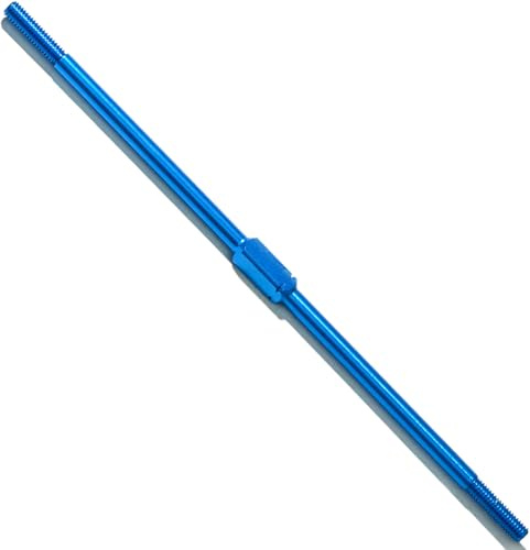 Fraizoe RC 3x106mm Aluminum Alloy Turnbuckle Shaft with M3 Threads, Push Rod Tie Rod Linkage Replacement for #54756, Compatible with 1/10 Tamiya RC Crawlers Trucks On/Off-Road Buggy Upgrade (Blue)