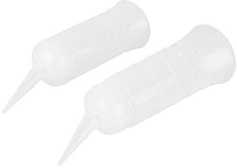 Beavorty 2 Botellas de Aplicador de Tinte Cabello Tapa Angular, 120Ml y 260Ml, para Uso en Salón de Peluquería