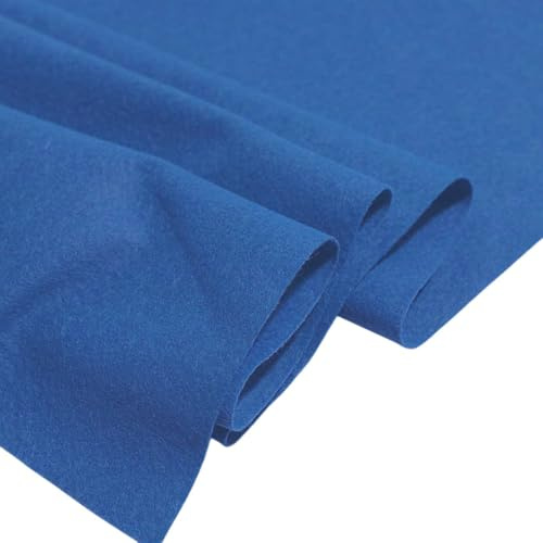TOLKO 50cm Bastelfilz leichter Filzstoff Meterware | 1 mm dick | Filzmatte Untersetzer Dekofilz Taschenfilz zum Nähen und Basteln | 190 cm breit | Nadelfilz Filz Meterware (Blau)
