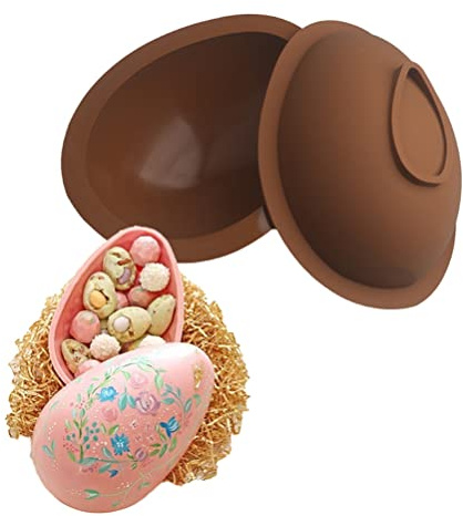 Yctze Molde de Silicona para Huevos de Pascua 3D, Chocolate, Moldes Versátiles para Mousse, Sorpresas de Pascua, Herramienta Perfecta para Hornear Bombas de Cacao Caliente, Magdalenas, Pasteles y