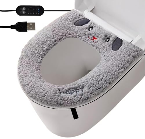Riscaldatore per sedile WC, lavabile, alimentato tramite USB, copertura per sedile WC elettrico, lavabile, per bagno, hotel, appartamento, dormitorio, fattoria, ristorante, inverno freddo