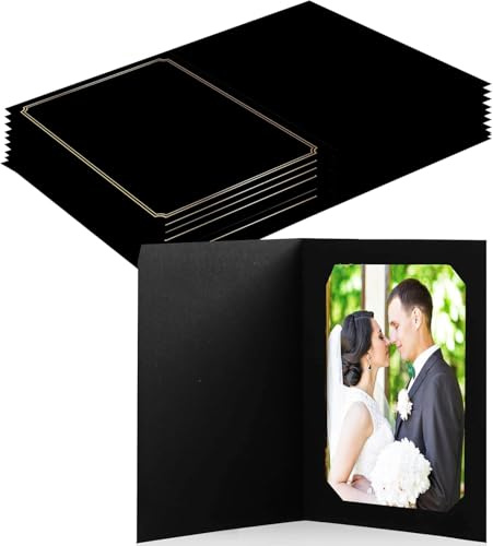 50 pcs Photo Folders Frame Cards Greetings Graduation Cardboard | 4x6 or 5x7 Pictures Picture Frame Photo Inserts Notecard for Back to School Classroom DIY Wedding Birthday Commemorate