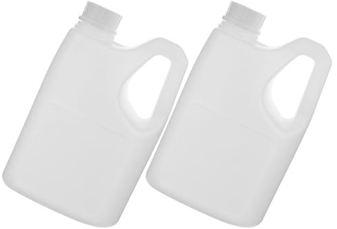 VALICLUD Lot de 2 Pichets à Jus en Plastique Blanc 2l avec Bouchons et Poignée Ergonomique, Bouteilles à Smoothie Réutilisables pour Pique-niques en Plein Air