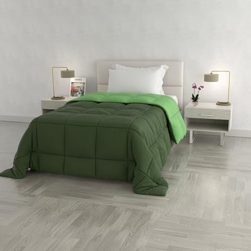 Elegant Couette d'hiver, Vert pomme/Vert foncé, 1 Place et demie 220x260cm