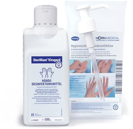 Horn Medical Dosierpumpe mit Sterillium Virugard Händedesinfektionsmittel (1x 500 ml)