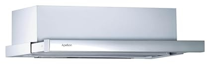 APELSON Campana Air 202 600 INOX/L Telescópica con 3 Niveles de Extracción Panel de Control Deslizante 2 Motores Iluminación LED Nivel Sonoro 60 db Ancho 60 cm Color Inox