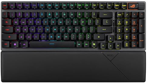 ASUS ROG Strix Scope II 96 RX Wireless - Teclado Gaming inalámbrico 96%, conexión trimodal, interruptores ópticos ROG RX Red prelubricados, Espuma amortiguadora, Teclas ABS, RGB - QWERTY Español