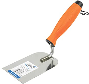 Toolty Stainless Steel Stucco Trowel, Wall Putty Trowel, Plastering Trowel, Finishing Trowel - 80mm - for Brickwork and Plastering - Rubber Handle, DIY - TLTY-1702P