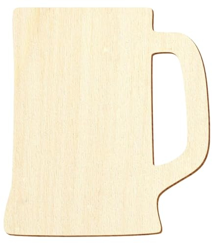Boccale in legno V1 – Decorazione per bricolage, 3 – 50 cm, confezione da 10 pezzi, altezza: 28 cm
