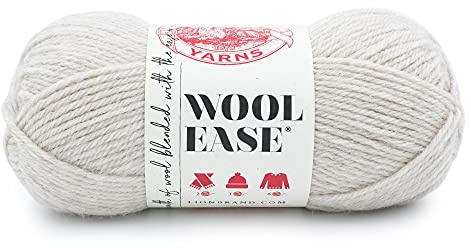 Lion Brand Wollgarn, Kämmgarn zum Stricken, Häkeln und Basteln, 1 Pack, Leinen (Linen)