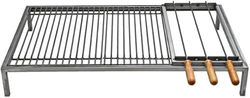 Sor Pampa Grill Parrilla Argentina - Barbacoa Parrilla Asado (81.3 x 50.8 cm) - Carbón, hierro, independiente, superficies de cocción intercambiables, uso al aire libre, incluye módulos de hierro