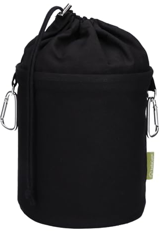 Bolsa para pinzas de la ropa de lona con 2 mosquetones para 200 pinzas, extra grande y estable, Negro , Bolsa para pinzas de la ropa