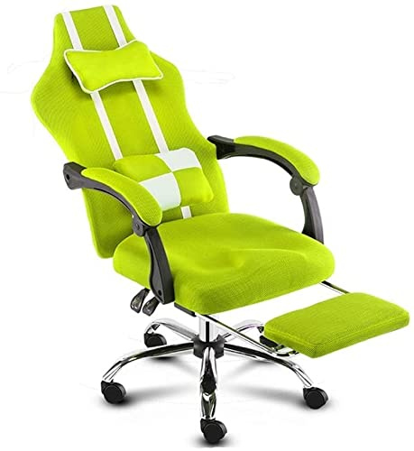 Sedia da ufficio Sedia da gioco per sport elettronici Sedia per computer Schienale ergonomico Sedia da ufficio Sedia girevole Boss Sedile sollevabile Sedia da lavoro Sedia (Colore : Green) necessaria