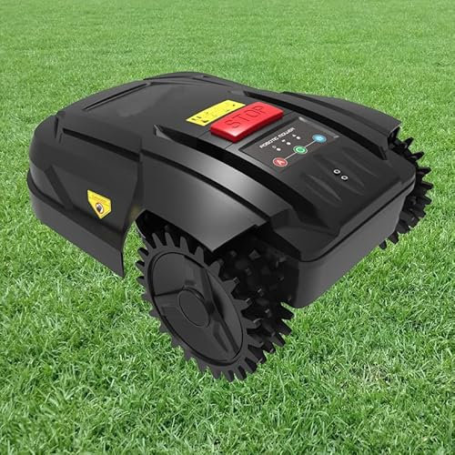 Robot Tagliaerba Elettrico, Robot Tagliaerba Elettrico con Controllo Remoto Intelligente per Prati Fino a 800 m2, Larghezza di Taglio 18 cm, Attrezzatura per la Cura del Prato per il Giardinaggio