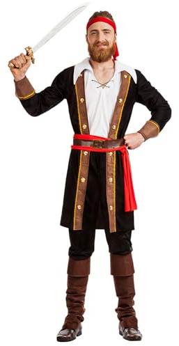 Boland - Kostüm Pirat Bryan für Herren, 7-teilig, Faschingskostüm für Mottoparty, Halloween oder Karneval, Seefahrer
