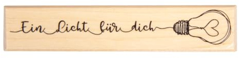 Rayher Stempel Ein Licht für dich, 2x10cm, 29266000, Natur