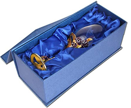 COLLBATH Crystal Enamel Wine Goblet Red Wine Glass Stemware for Home Bar Party Single Box