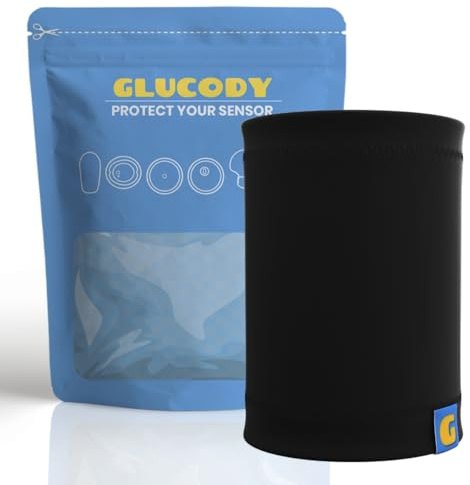 GLUCODY Freestyle Sensor Free 2 Armband / Suitable for All Sensors / Soft and Comfortable Diabetes Sensor Armband (Black, M (25-30 cm))