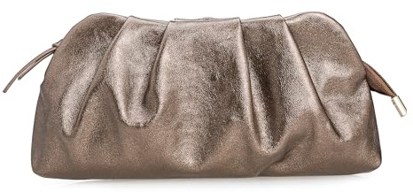 IXEBELLA Elegante PU-Clutch-Geldbörse für Damen, formell, weich, plissiert, veganes Leder, Abendtasche für Hochzeit, Abschlussball, Cocktailparty