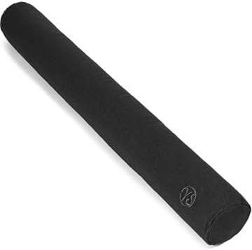 Yoga Studio Schlanke Nackenrolle aus Bio-Buchweizen, ideal für Yoga, Entspannung und Dehnung, 80 x 8 cm, Graphitgrau