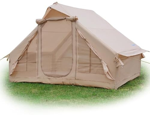 Unikka Glamping Tent with Pump for 2/3/4/5/6Person People Camping Inflation Tents Family Standing Height Luxury Tent