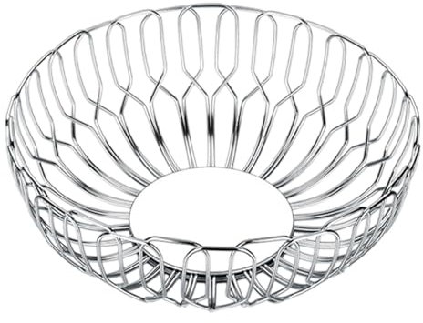 Baoblaze Stainless Steel Bread Basket Vegetable Storage Container Large Capacity Rust Resistant Snacks Basket for Household Restaurant, Medium