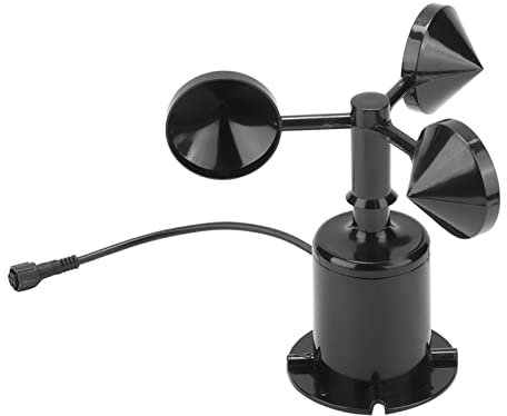 Windanemometer Drei Tassen Windgeschwindigkeitssensor-Anemometer Windsensor Trans 0-70 M/s Umgebungssignalausgang Impulstyp Drei Tassen Windgeschwindigkeitssensor Anemometer