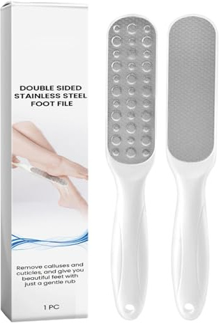 Pédicure en acier inoxydable à la chaux, pédicure professionnelle en acier inoxydable | Pieds doubles pour hommes, femmes, éliminent le grattage