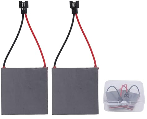 Oreilet 2Pcs Fireplace Fan Generator Sheet, 227℃ Heat Powered Wood Stove Fan Thermoelectric Power Generation Sheet