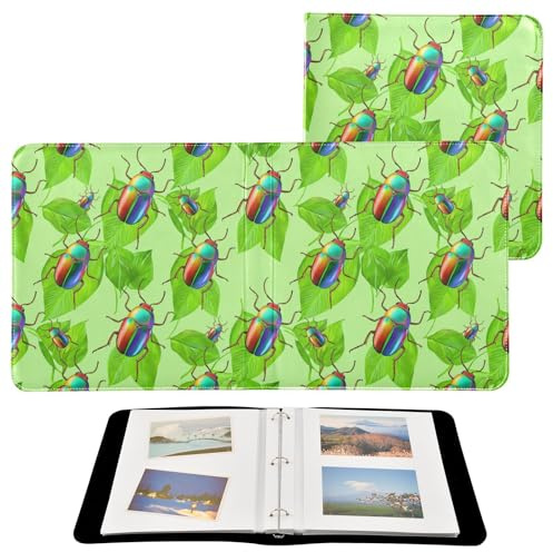 JUMBEAR Grande album fotografico autoadesivo con 20 pagine, album fai da te, per matrimoni, famiglia, bambini, vacanze, insetti e foglie verdi