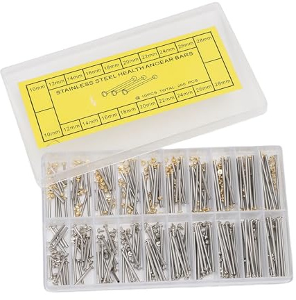 Aramox 200 Pcs Watch Band Pins, Stainless Steel Watch Link Pins & Rivets – Tube Friction Pins for Watch Repair, Strap Replacement & Bracelet Adjustment