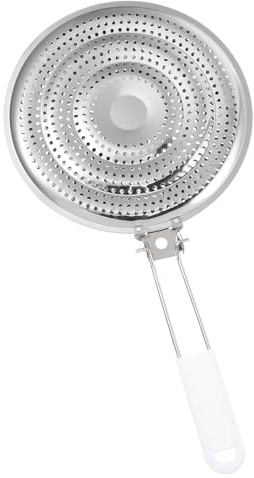 PartyKindom Difusor Diseño Redondo Olla de Acero Inoxidable de Calor para Antideslizante y Ligero para Cocina Eléctrica y Uso Doméstico