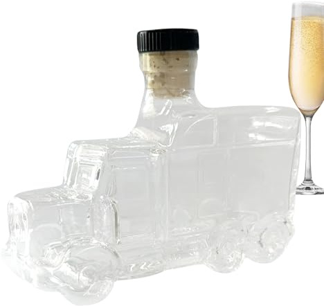 Jarra De Borbón,Verter Bourbon Semi-Camion | Jarra Deco 375ml Con Tapón Para Líquidos Cerveza Champán Recepciones Bar Casa Fiestas Bodas Celebraciones