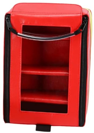perfk Trousse de premiers secours, pochette de rangement portable multifonctionnelle et réutilisable, vide, pour bureau, salle de sport, maison, randonnée, Rouge
