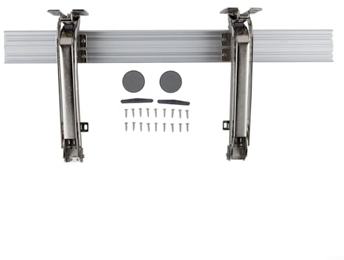 Pumixiy Cerniera per porta scorrevole con asta di collegamento da 58 cm, per armadio e armadio, apertura parallela a 180°, sistema di smorzamento resistente, in acciaio laminato a freddo, argento