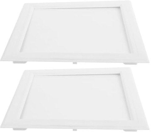HAMPPLIES 2 Pièces Plaques Accès pour Cloison Sèche Panneau Abs Renforcé Résistant Corrosion Cache Trappe Plafond pour Câbles Électriques et Tuyauterie Installation Facile et Finition Sans