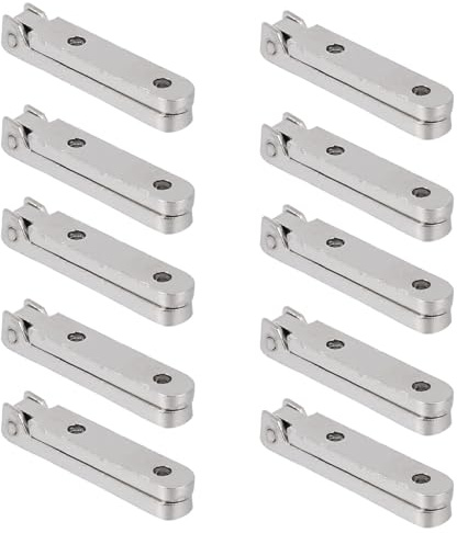 Healeved Lot de 10 Charnières à 90 Degrés en Alliage de Zinc 30X30X6 MM pour Boîte à Bijoux Boîte à Vin et Meubles Miniatures Charnières Robustes et Décoratives Usage Multifonctionnel