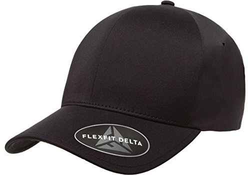 Flexfit mäns Delta sömlös basebollkeps, Svart, L/XL