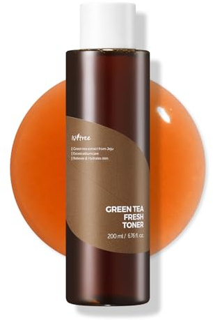 ISNTREE Green Tea Fresh Toner 200ml, 6.76 fl.oz | Korean Skincare | Toner for Oily Skin | Sebum Control | Hydrating and Refreshing