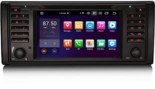 GONFEN 7 inch Acht-Kern 4GB RAM + 64GB ROM Android 11.0 Autoradio Für BMW 5 Serie E39 X5 E53 M5 GPS Navigation DSP CarPlay Android Auto WiFi 4G USB mit Bluetooth A2DP DVR DAB+ OBD2 TPMS DVB-T2
