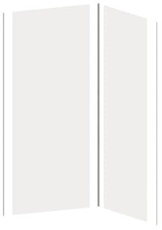 Vente-unique - Lot de 2 panneaux muraux de douche blanc en aluminium avec profilés - L90 x L120 x H210 cm - ITZIAR