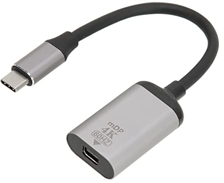 USB-Typ-C-zu-DisplayPort-Adapter, 4K 60Hz USB-C-zu-DisplayPort-Kabel mit Gehäuse aus Aluminiumlegierung, Plug-and-Play, Adapter für Laptops, Monitore, Fernseher, PCs, Tablets