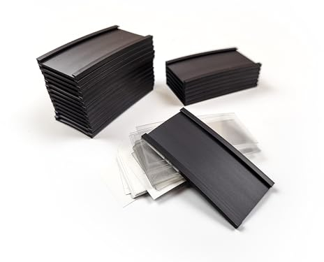 AimanGZ Magnetische Etikettenhalter, vorgeschnitten, 30 x 80 mm, 20 Stück