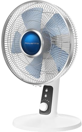 Rowenta Turbo Silence Extreme +, Ventilatore da Tavolo, Ventilatore Silenzioso, Potente, Modalità Turbo, Oscillazione 120°, 4 Velocità, Funzione notte, VU2731