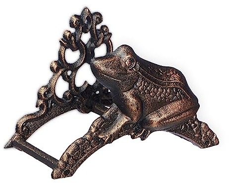 Relaxdays Support Mural pour Votre Tuyau d’arrosage, Design Vintage, Fonte de Fer, HLP 18,5 x 26,5 x 16,5 cm, Bronze